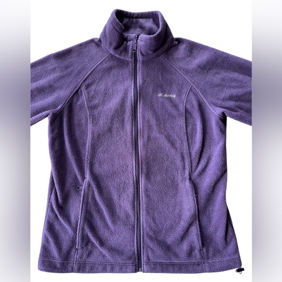 Columbia Benton Springs Purple Full Zip Fleece Jacket Size Womens Size Large - Picture 3 of 8